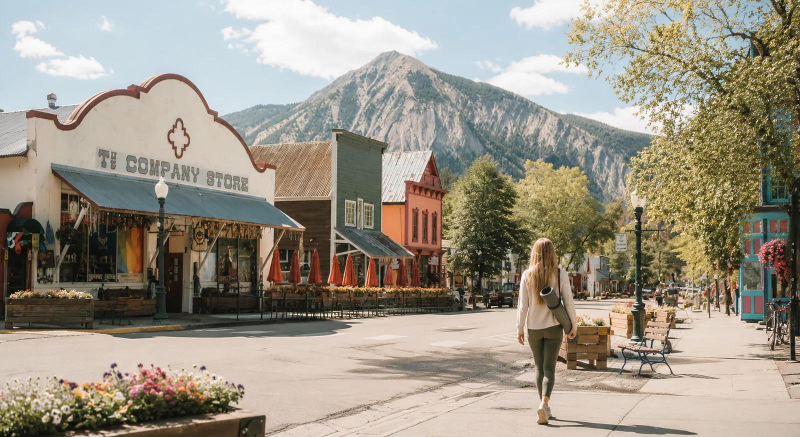 A woman running a mountain trail in Crested Butte